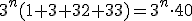 3^n(1+3+32+33)=3^n\cdot40