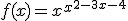 f(x)=x^{x^{2-3x-4}}