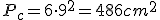 P_c=6\cdot 9^2=486 cm^2