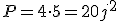 P=4\cdot5=20 j^2