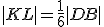 |KL|=\frac{1}{6}|DB|