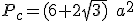 P_c=(6 +2\sqrt{3)}\;a^2