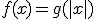 f(x)=g(|x|)